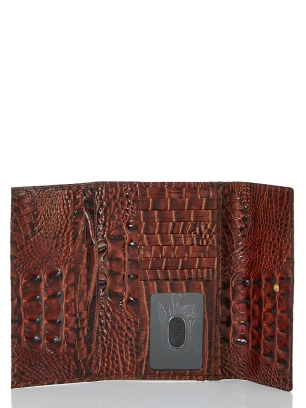 Brahmin Pecan Melbourne Croc-Embossed Leather Business Tote and Cordelia Wallet